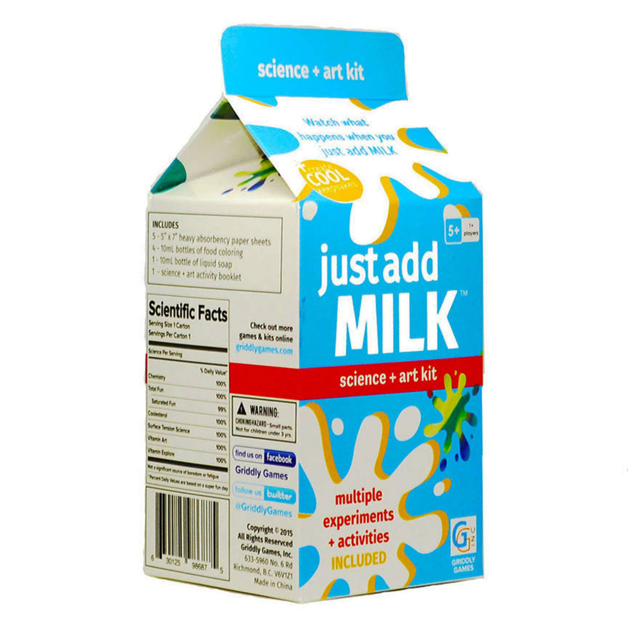 Griddly Games Just Add Milk™ Science + Art Kit